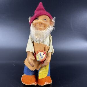 Vintage Steiff Gucki Dwarf Gnome Doll Figure With Original Tags Made In Germany